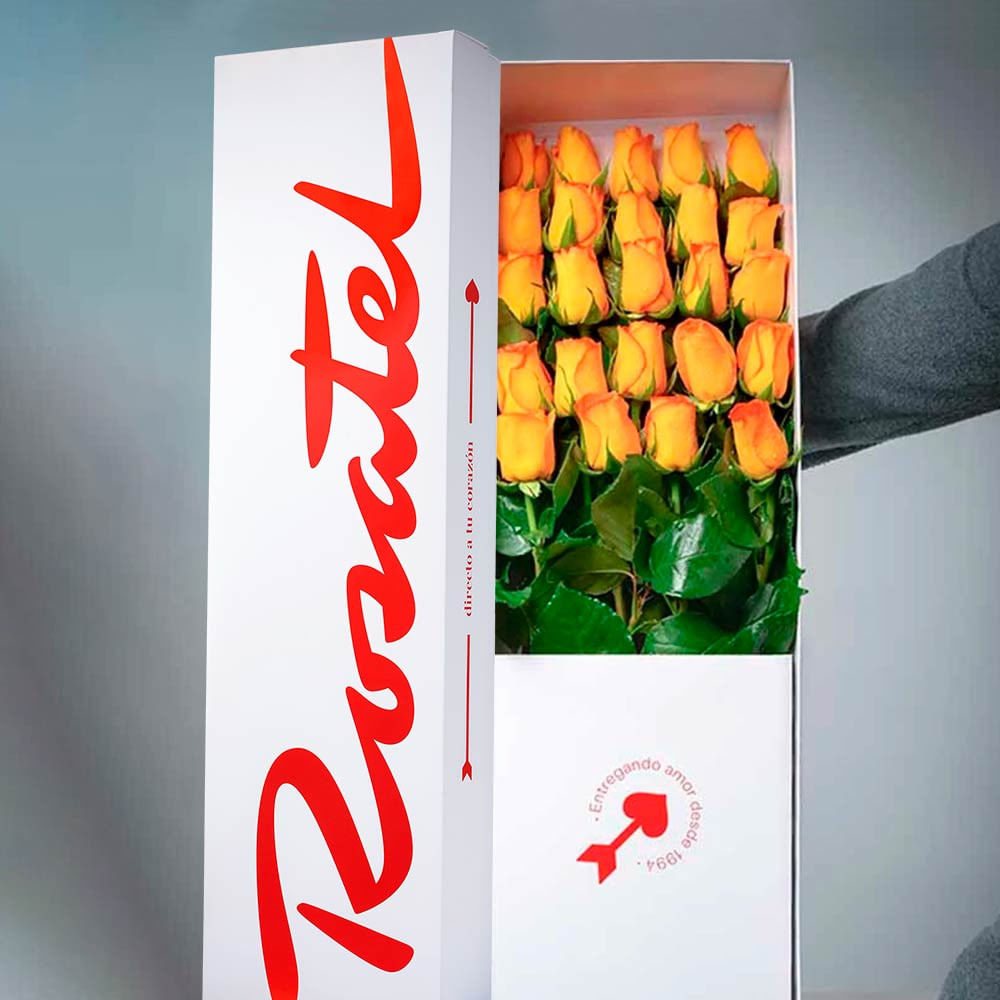 Caja Rosatel con 24 Rosas