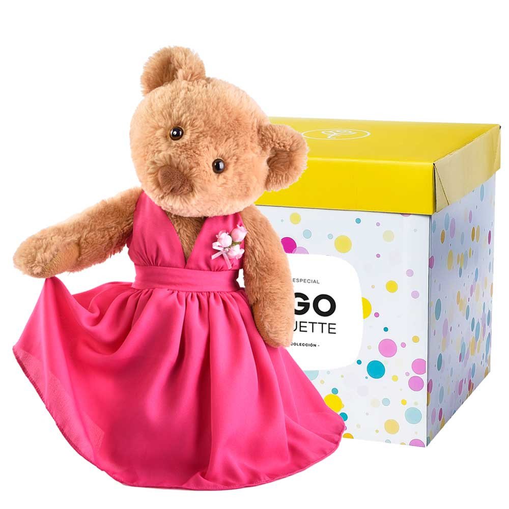 Huguette con Vestido de Fiesta