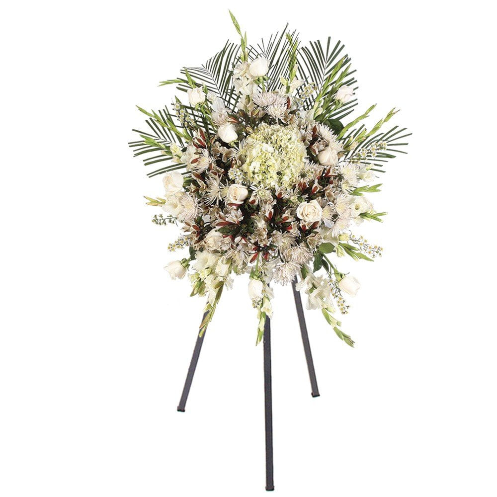 Lágrima con Trípode 12 Rosas y Flores Variadas