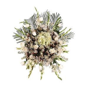 lagrima-sin-tripode-con-12-rosas-crema-y-flores