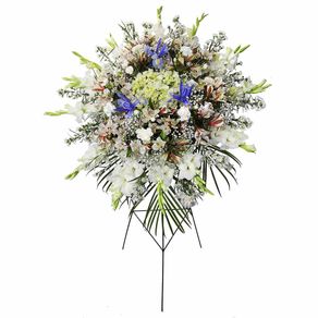 lagrima-con-tripode-con-gladiolos-y-flores-funebres