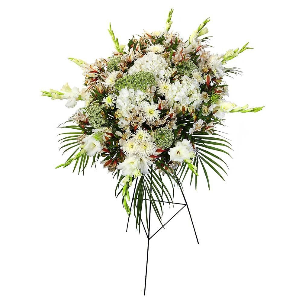 Lágrima con Trípode Gladiolos y Flores