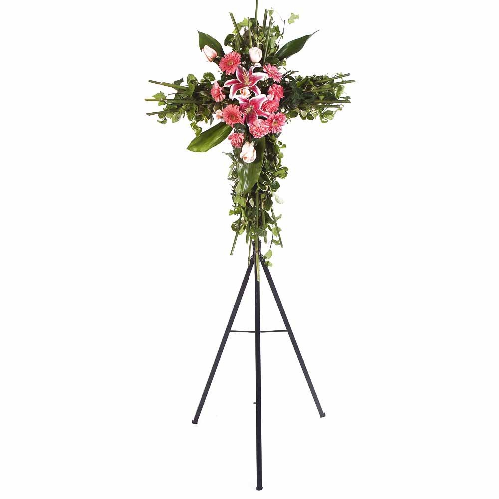 Cruz Pequeña con Rosas y Flores
