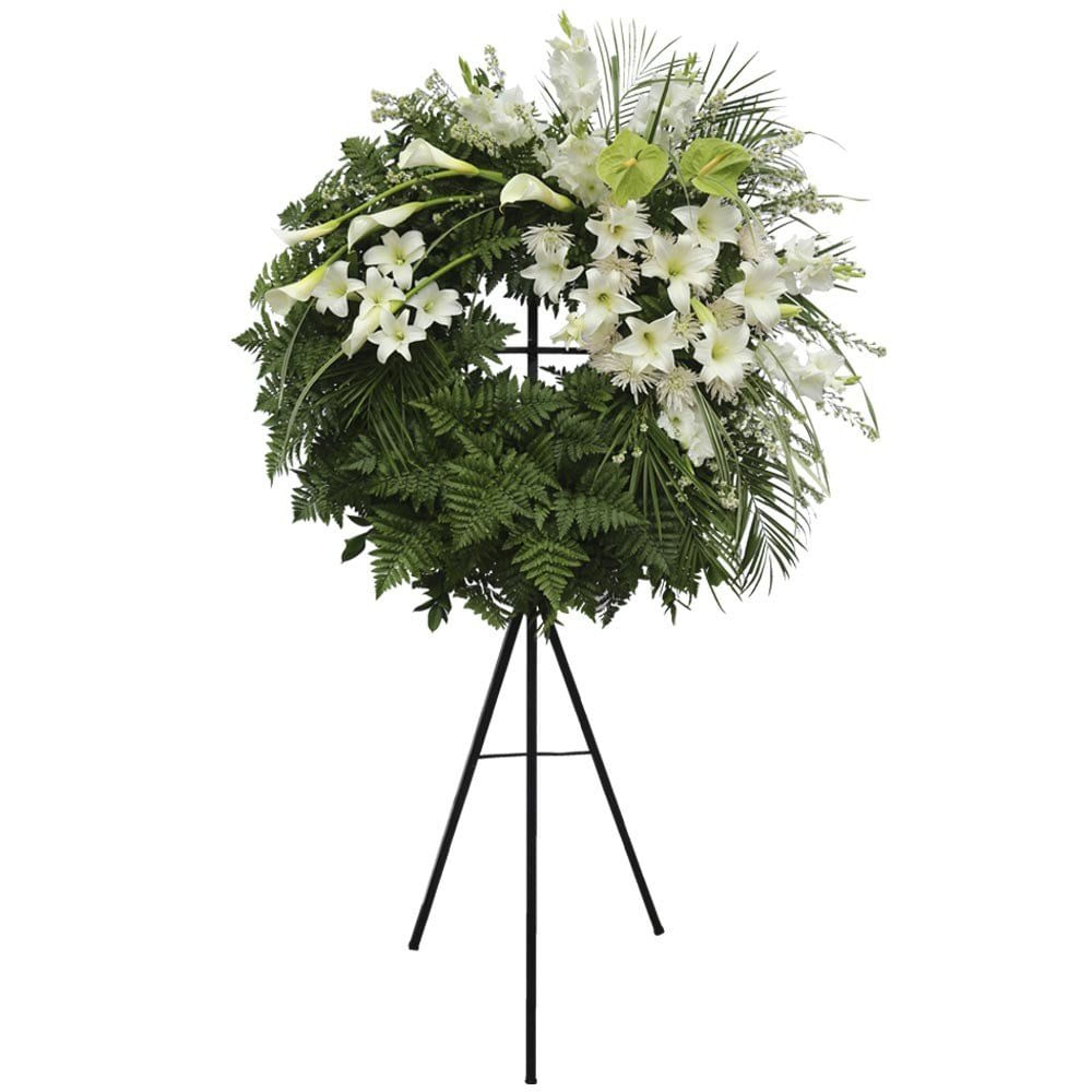 Corona Grande Azucenas y Flores