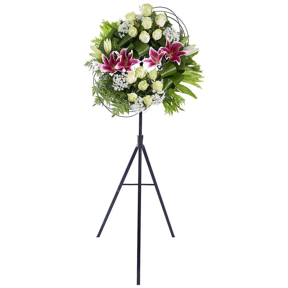 Corona Pequeña Rosas y Liliums