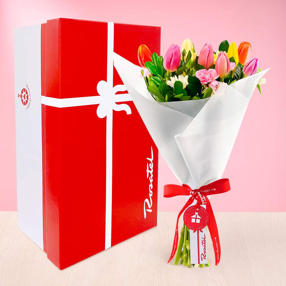 Ramo Rainbow Tulipanes