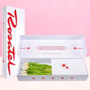Caja Rosatel con 6 Tulipanes