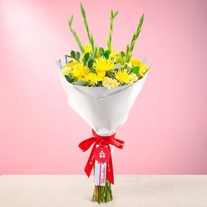 ramo-primavera-gladiolos-amarillos