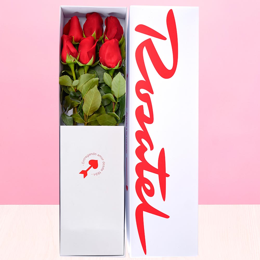 Caja Rosatel con 6 Rosas