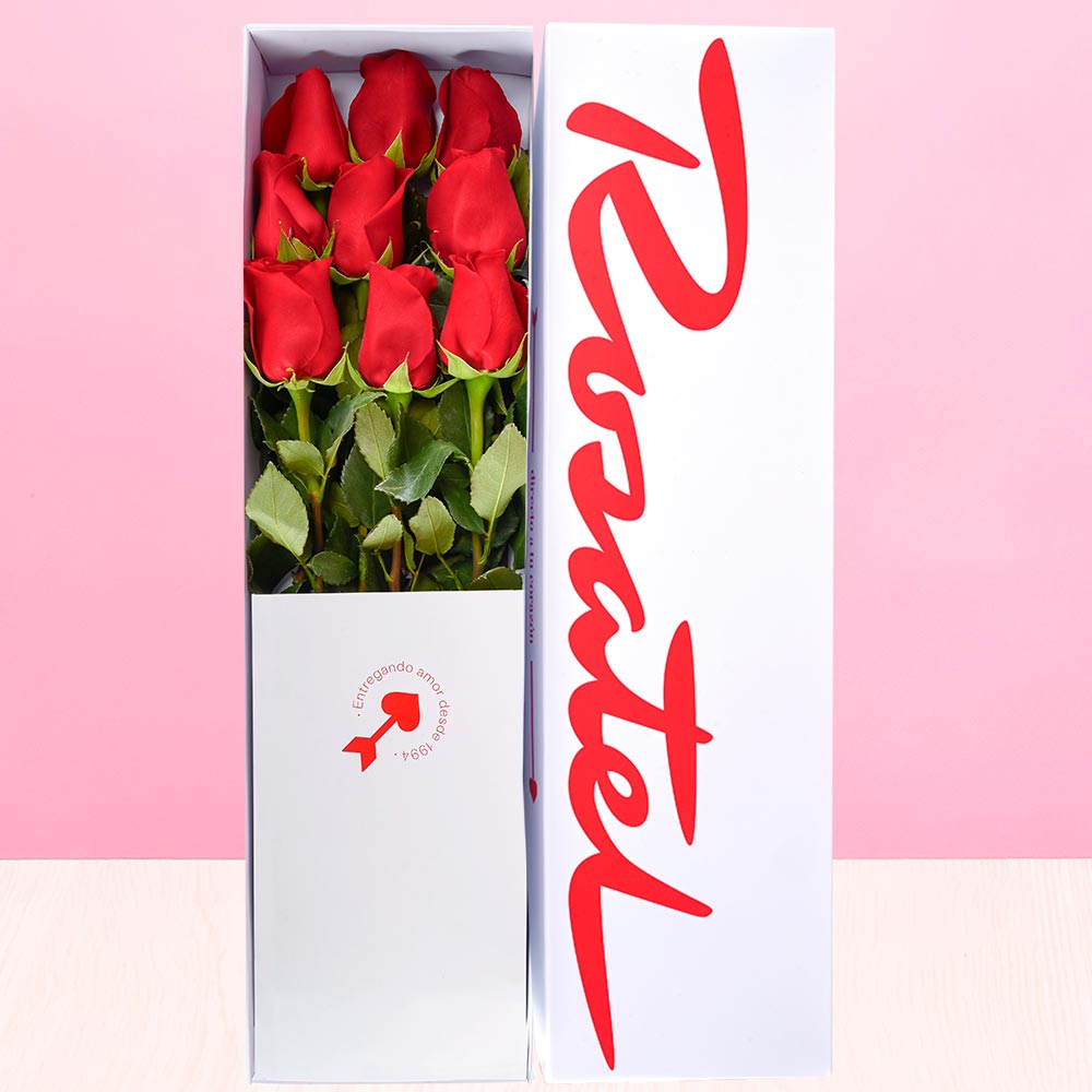 Caja Rosatel con 9 Rosas