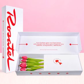 Caja Rosatel con 6 Tulipanes