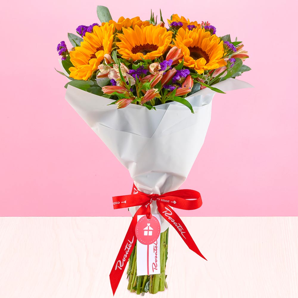 Ramo Girasoles y Astromelias