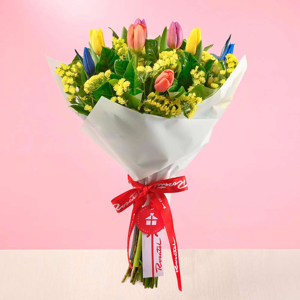 Ramo con Tulipanes de Colores