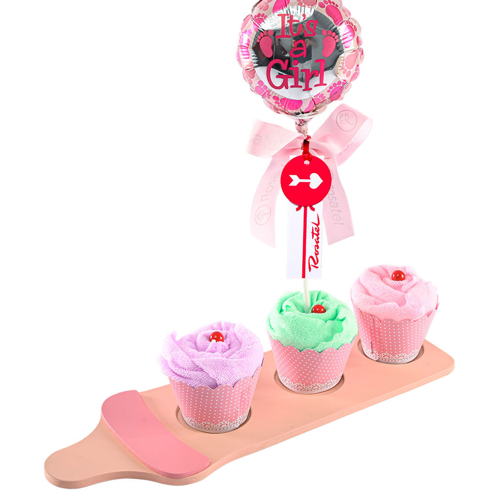 Arreglo Cupcakes Rosado