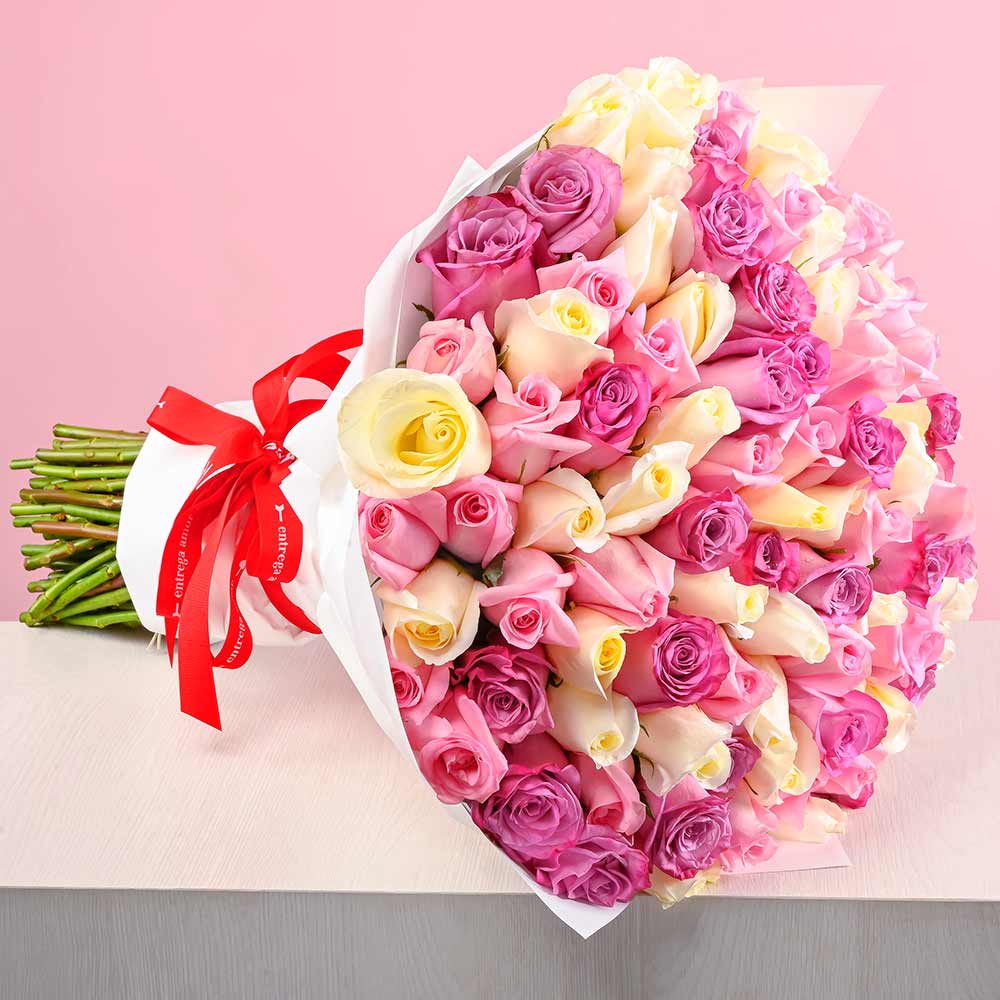 Ramo Dulce Elegancia con 100 Rosas
