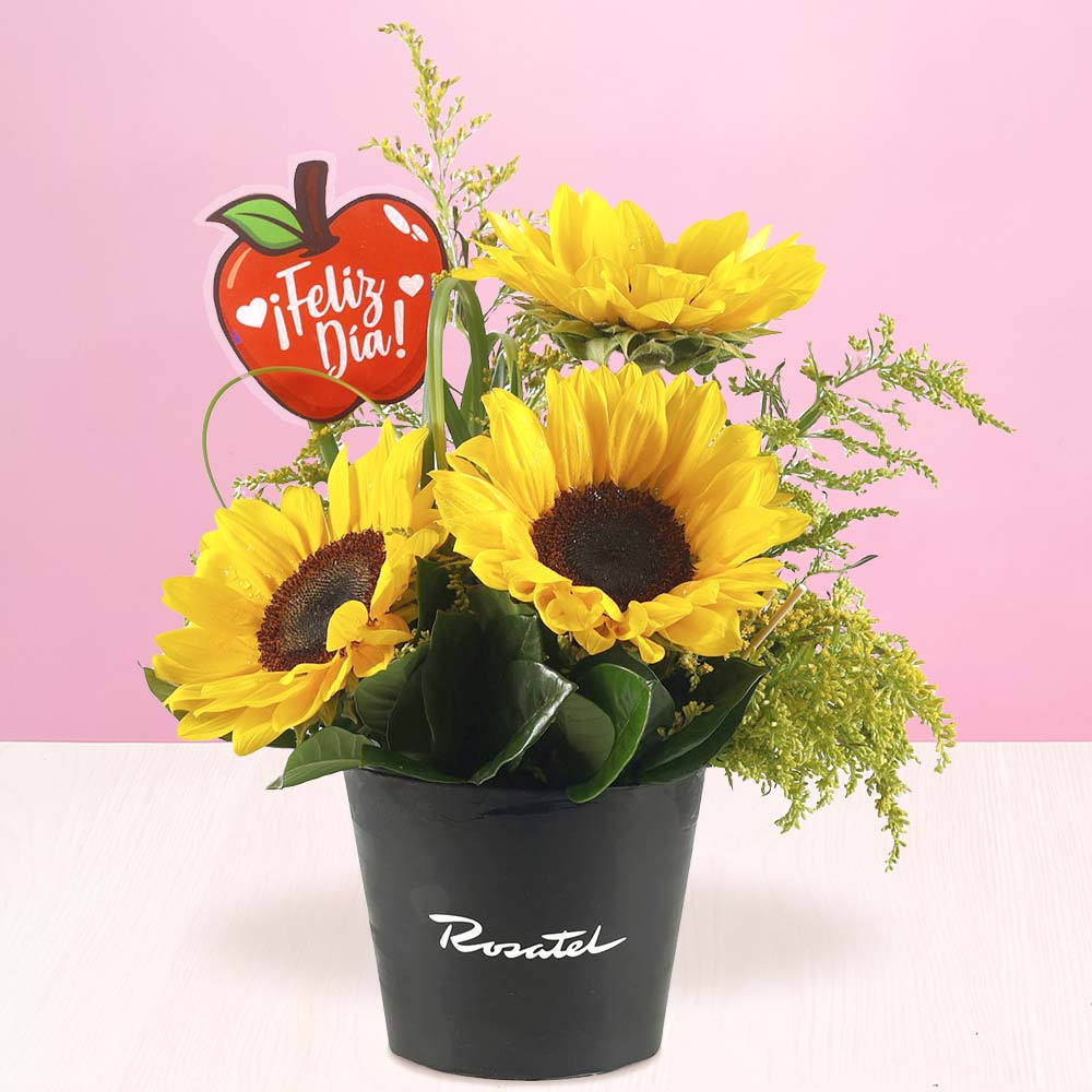 Arreglo de Girasoles Feliz Día