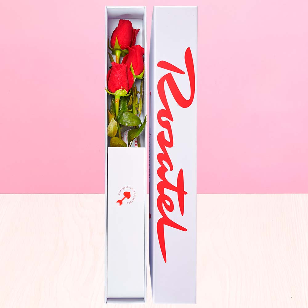 Caja Rosatel con 3 Rosas