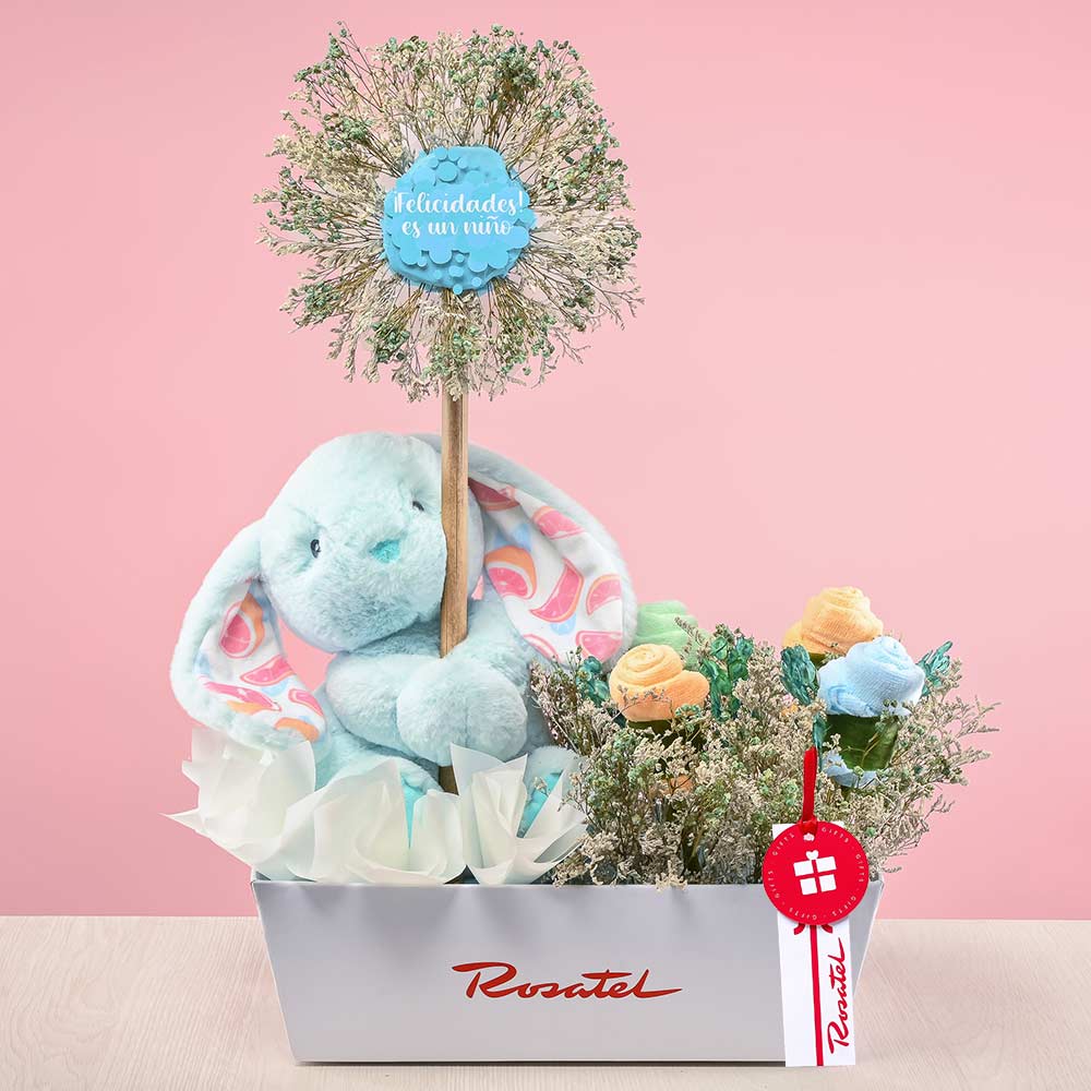 Arreglo Conejito Felicidades Niño