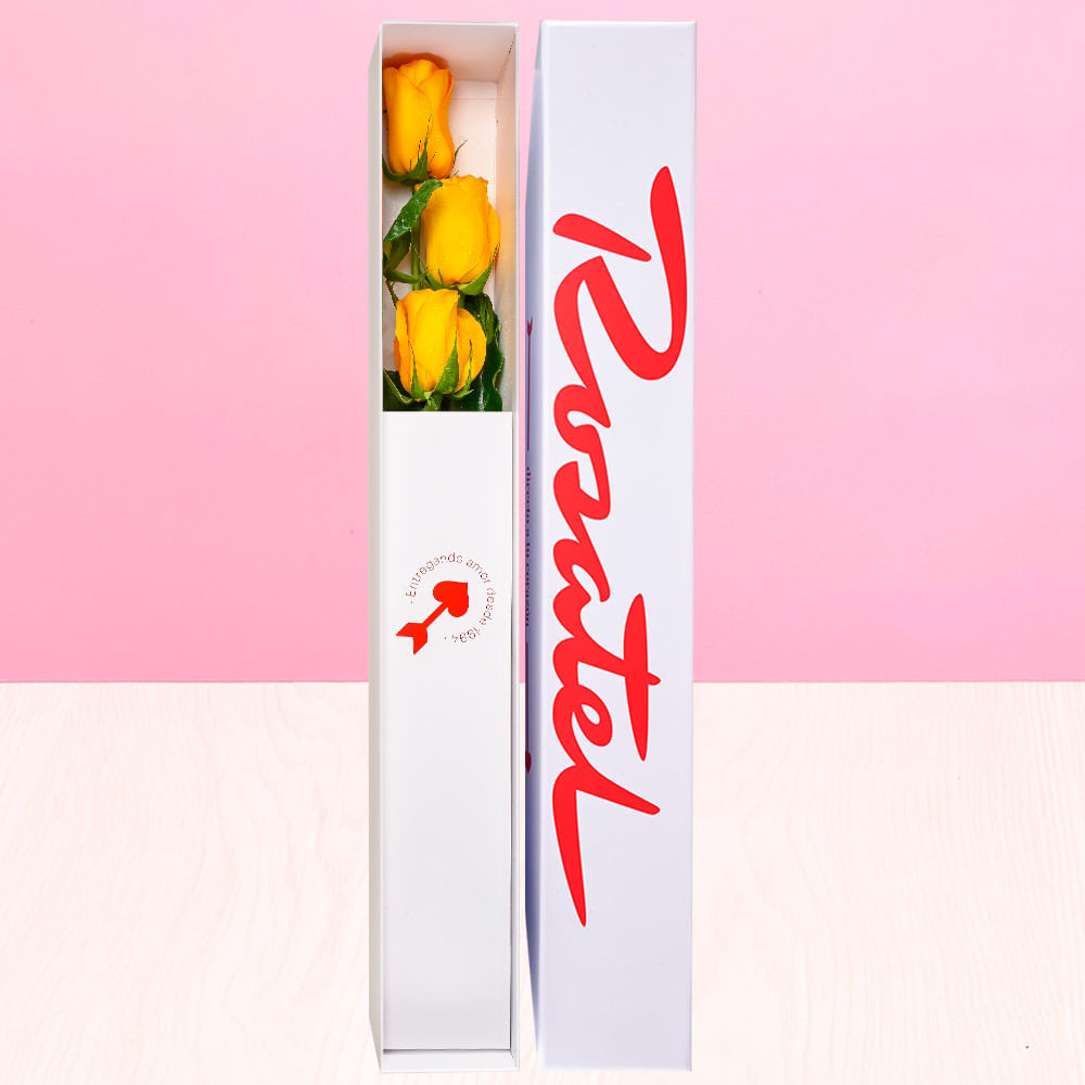 Caja Rosatel con 3 Rosas
