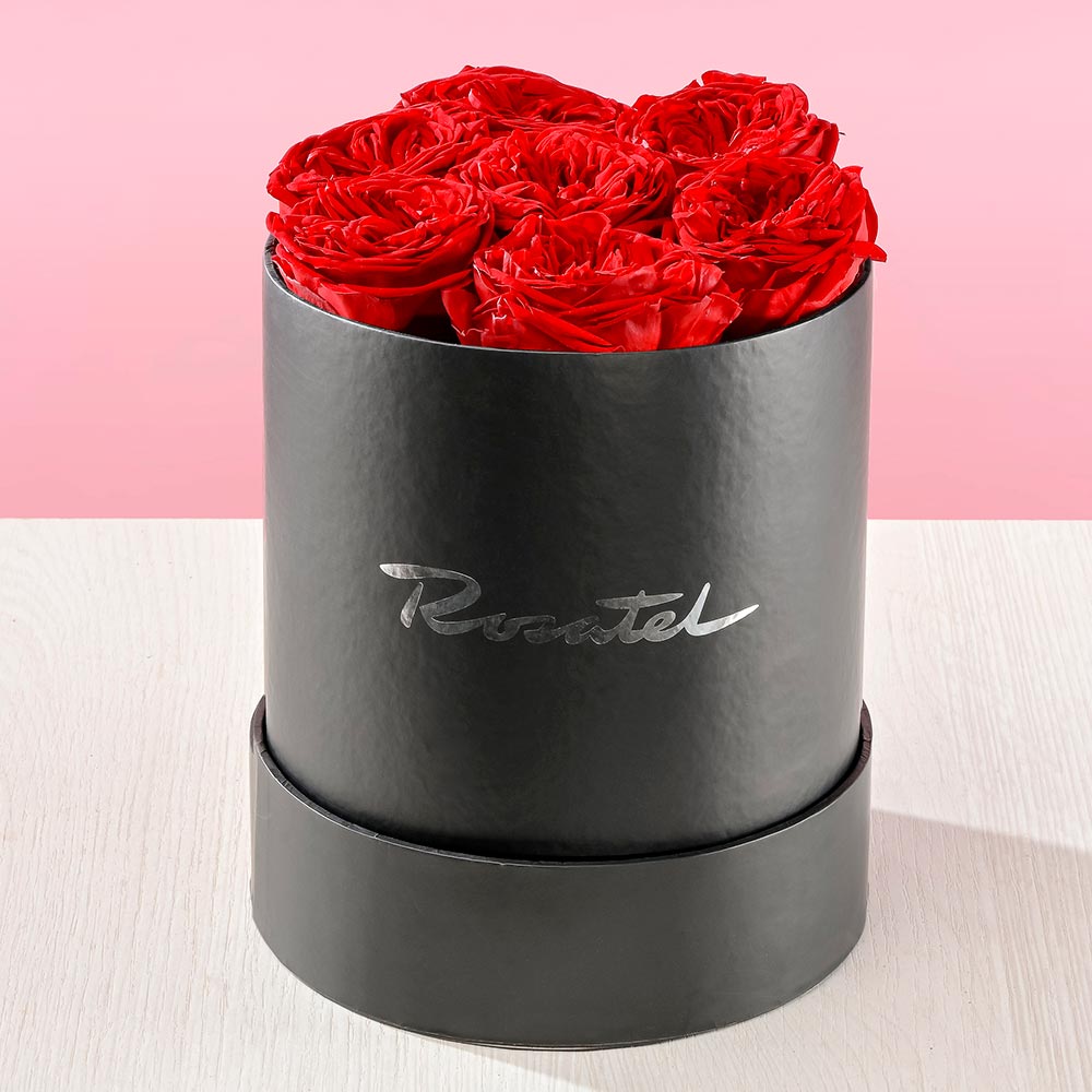 Arreglo con Rosas de Jardín Preservadas