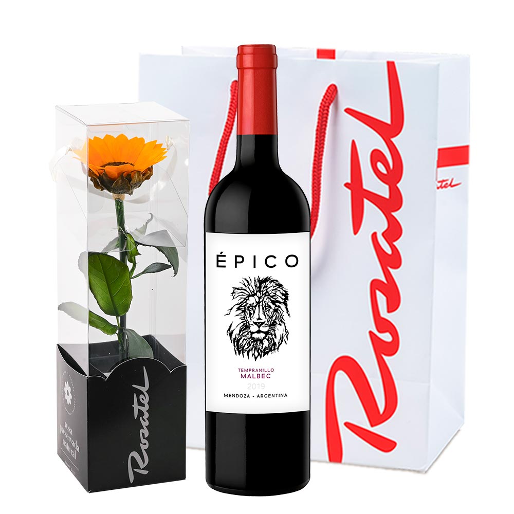 Girasol Preservado y Vino Épico