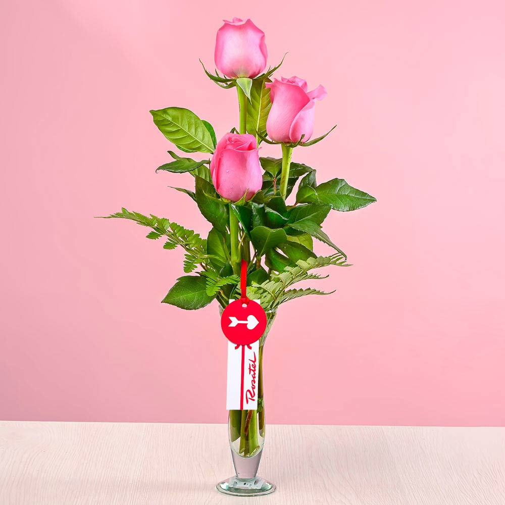 Florero Armonía 3 Rosas