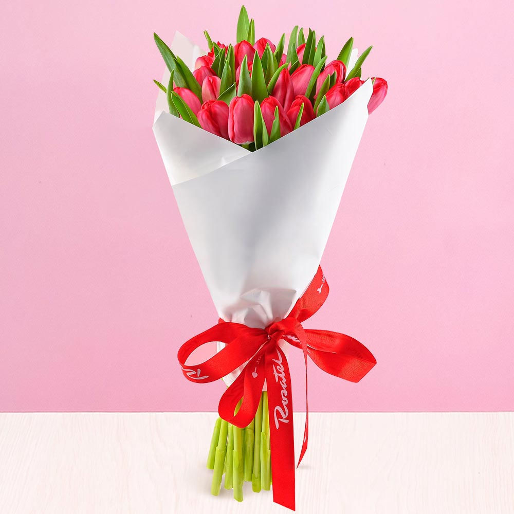 Ramo Amor con 25 Tulipanes Rojos