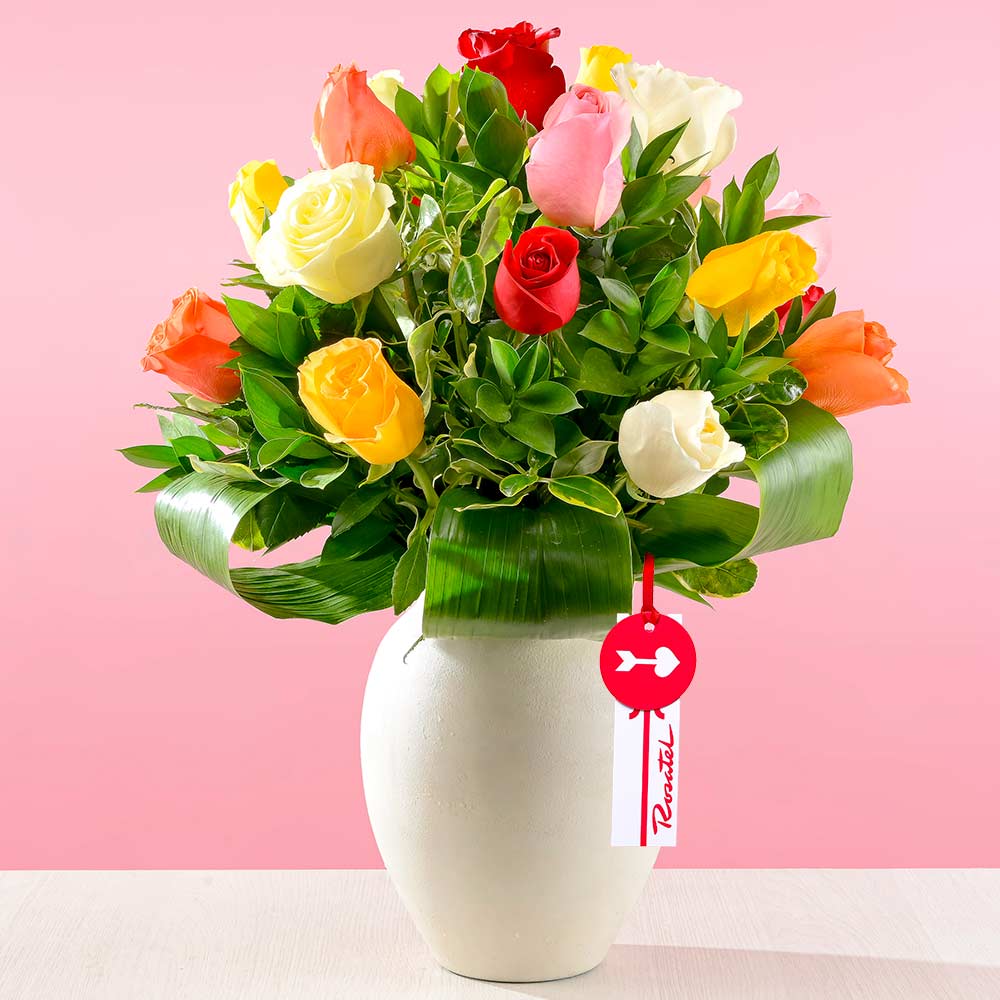 Arreglo Elegante Rosas de Colores