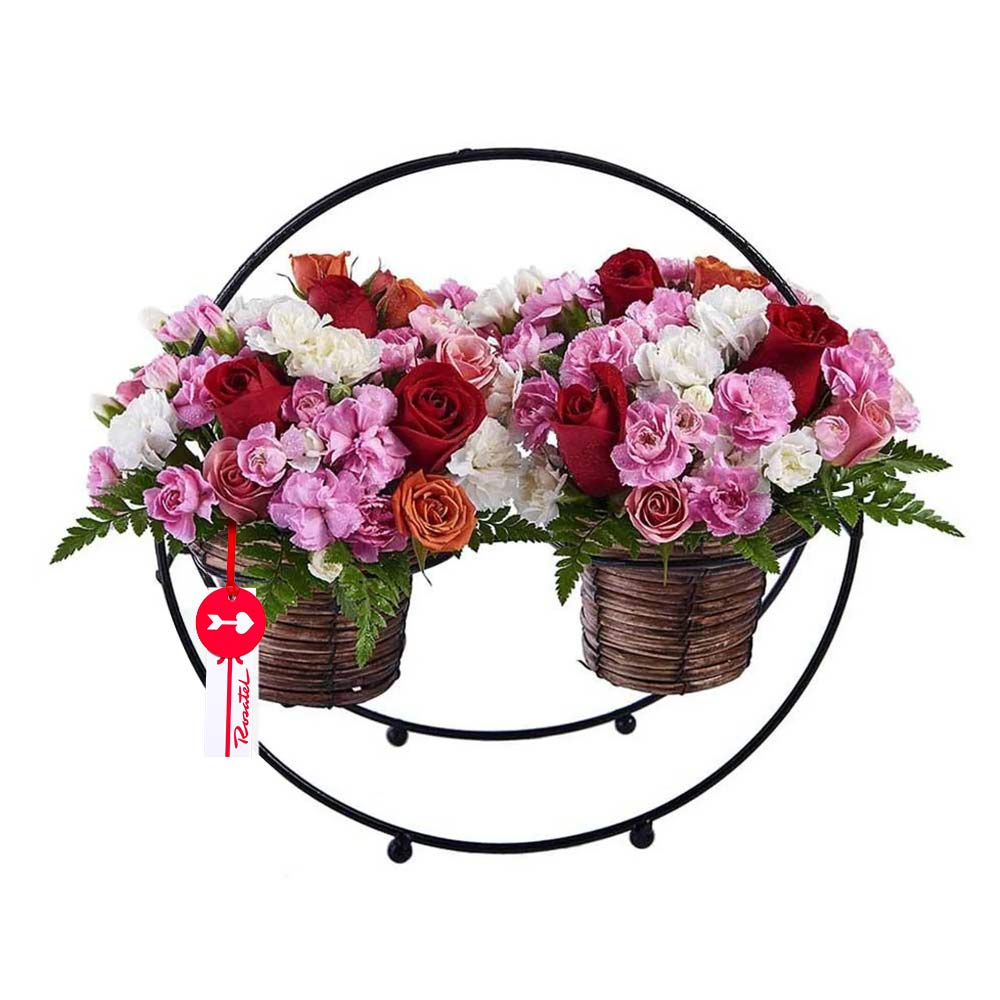 Canasta Rosas y Mini Rosas