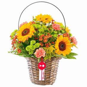 canasta-con-girasoles-y-flores
