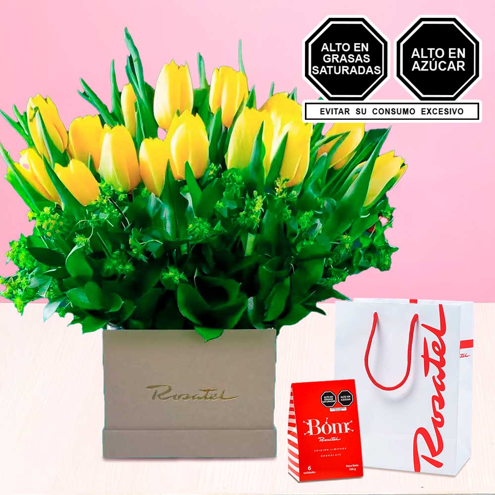 Arreglo Triana y Caja Bag Bom Rosatel