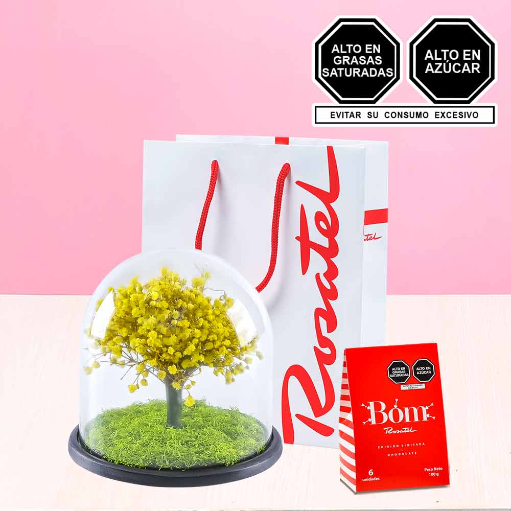 Árbol de la Vida Amarillo y Caja Bag Bom Rosatel