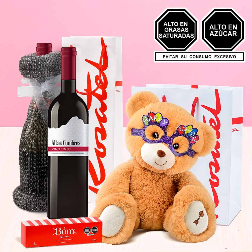 Hugo Happy Birthday Vino y Chocolates