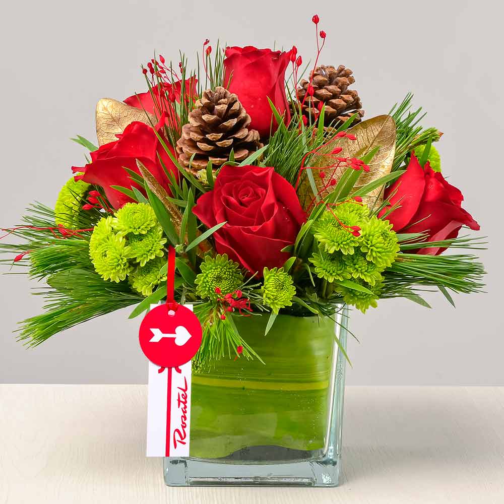 Arreglo de Rosas Navideñas
