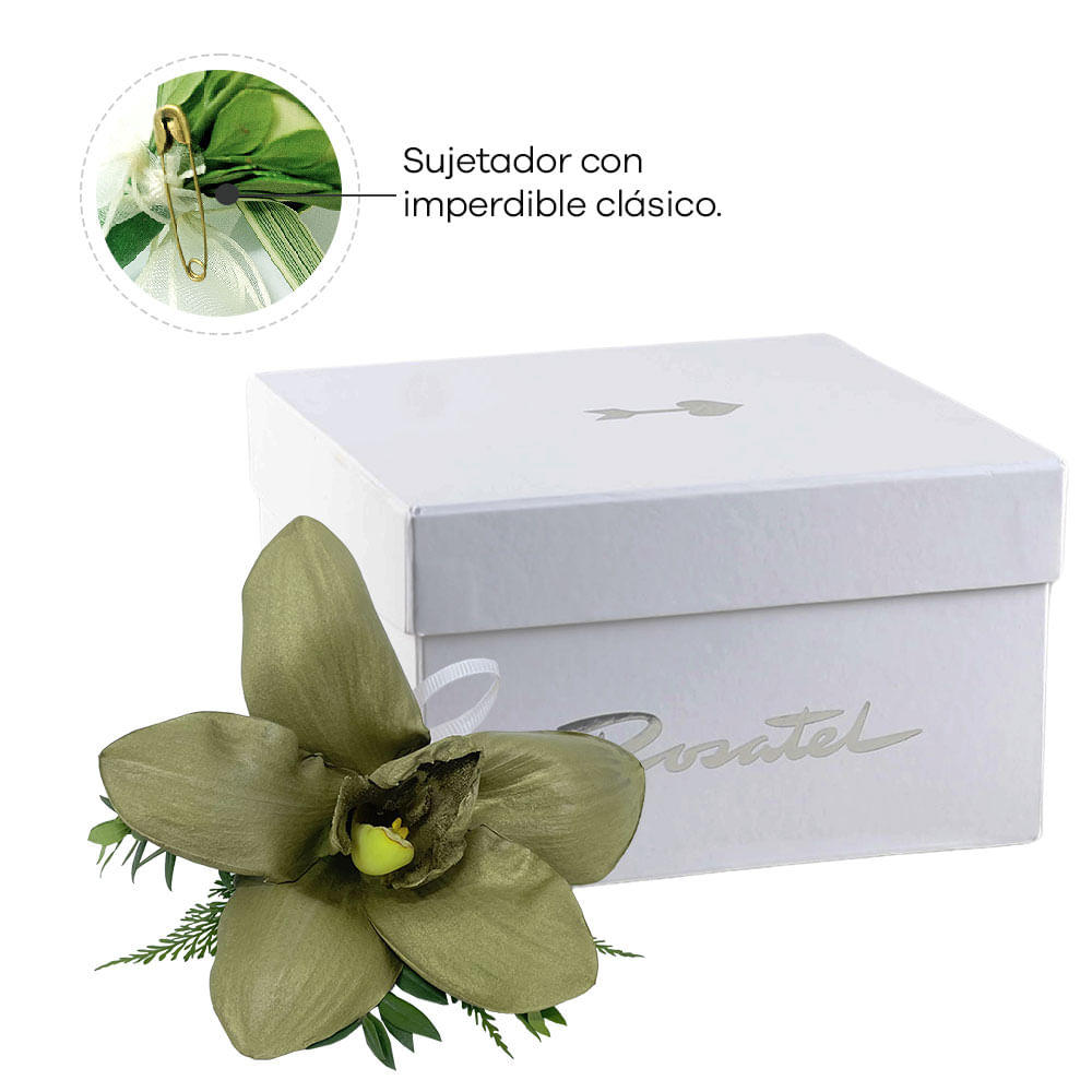 Corsage con Orquídea Pintada para Pecho