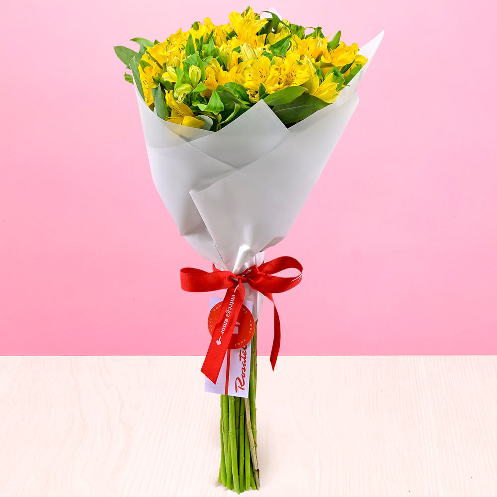 Ramo Astromelias y Estatis Amarillos