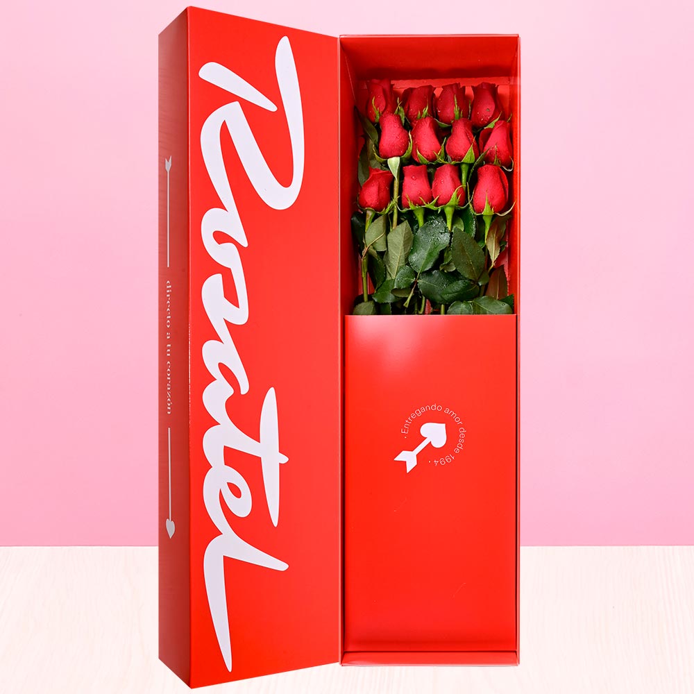 Caja Roja Rosatel 12 Rosas