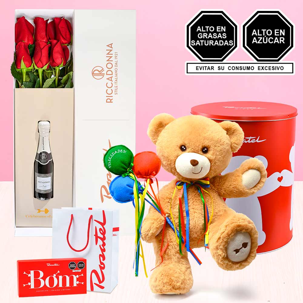 Caja Rosatel Riccadonna Hugo y Chocolates