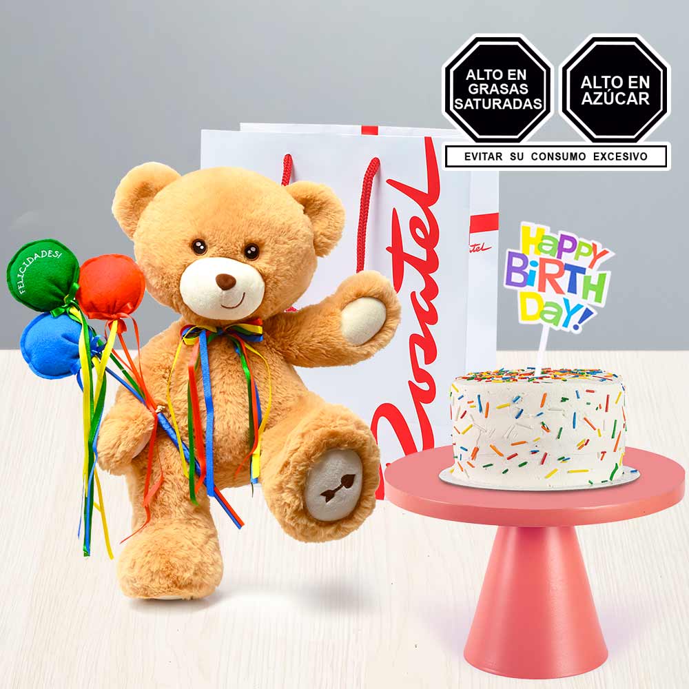 Hugo Felicidades y Mini torta de Cumpleaños