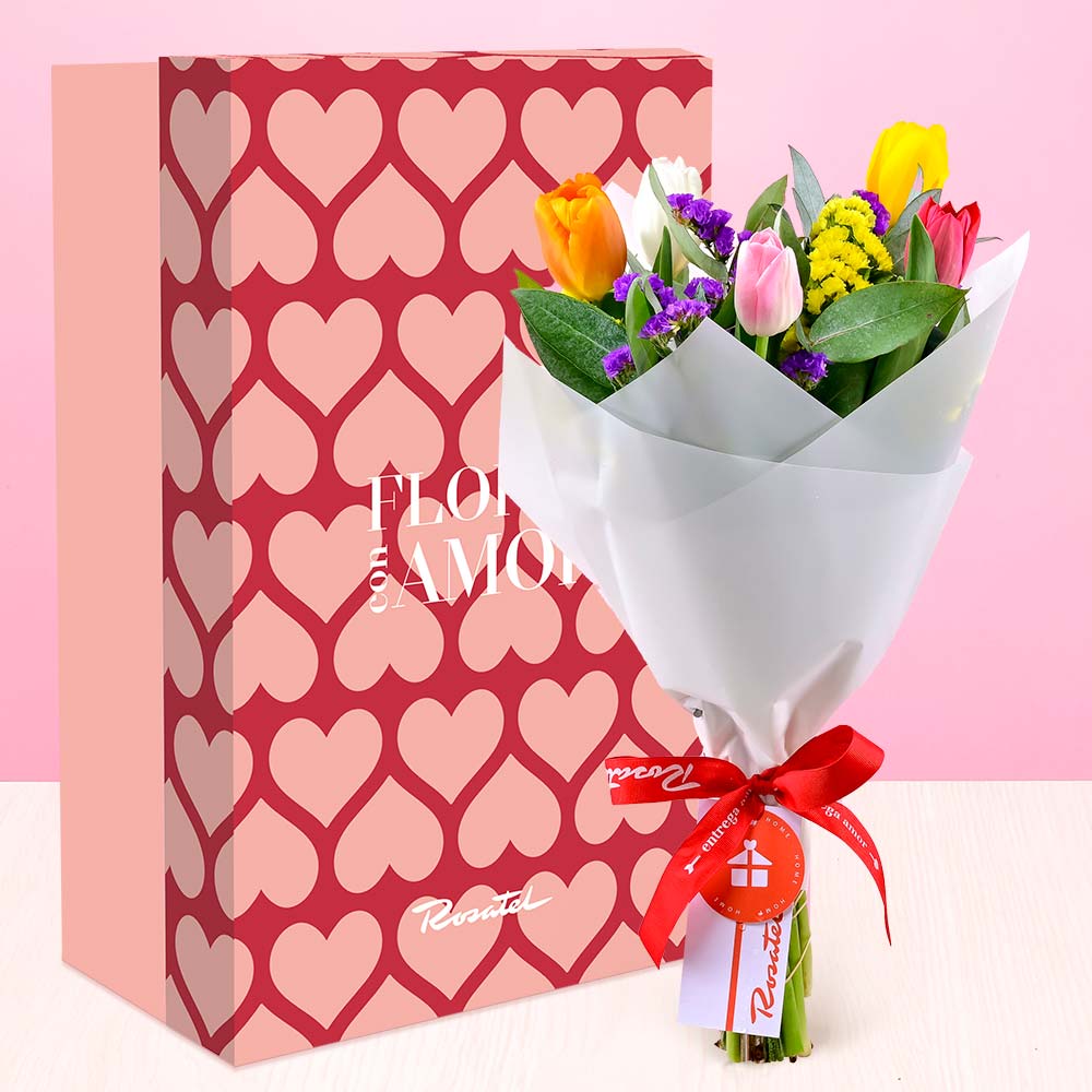 Ramo Arcoíris de Tulipanes