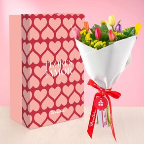 Ramo con Tulipanes de Colores y Flores
