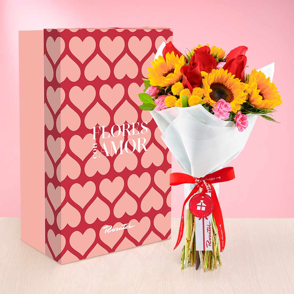 Ramo Rosas y Girasoles
