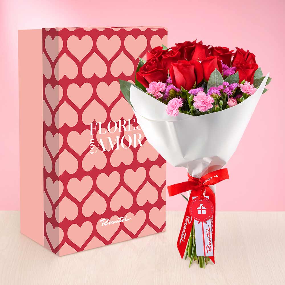 Ramo Rosas Rojas y Flores