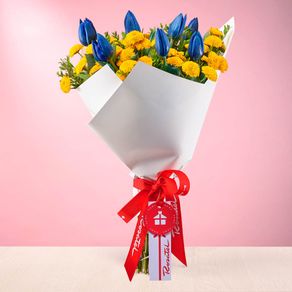 Ramo Alegría de Tulipanes Azules