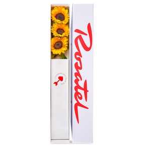 Caja Rosatel con 3 Girasoles
